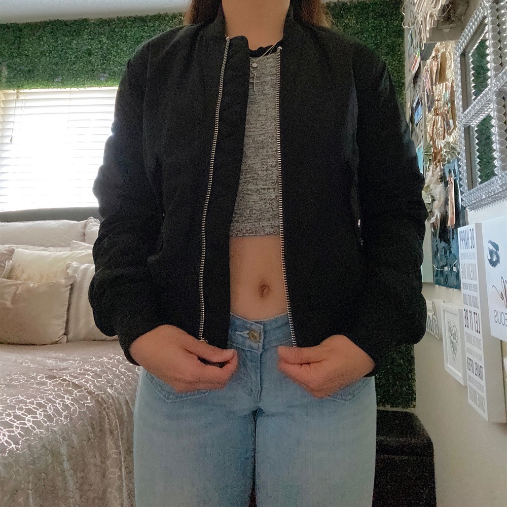 Black Bomber Jacket